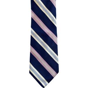 IKE Bekah New York Tie. Blue/pink stripe.